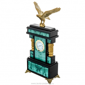 Часы каминные из бронзы и камня "Орел", фотография 0. Интернет-магазин ЛАВКА ПОДАРКОВ